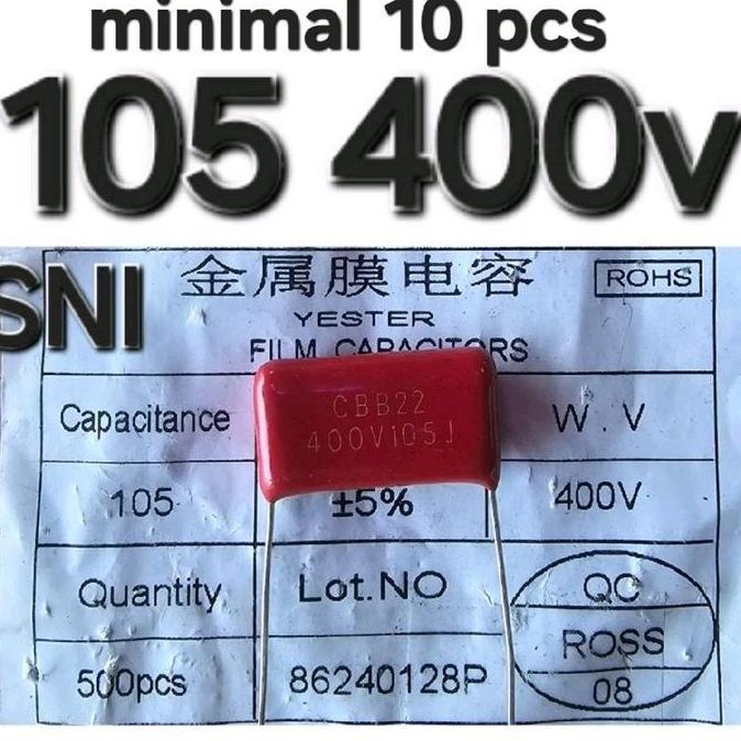 kapasitor capasitor 105 105j 1uf 400v 450v cbb22 cl21 105j400v tinggi 400v105j 450v105j 105j 105k 1 