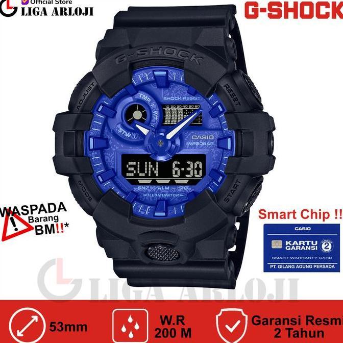 Sedia Casio G-Shock Ga-700Bp-1Adr Jam Tangan Pria Analog Digital Biru Ga700 | Original 100%