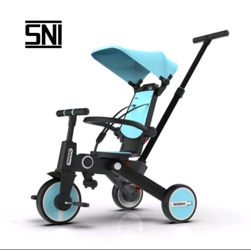 (Model Terbaru)Bebehoo Generasi2 7 In 1 Sepeda Roda Tiga  Lipat/Folding Trike Bayi Sepeda Anak