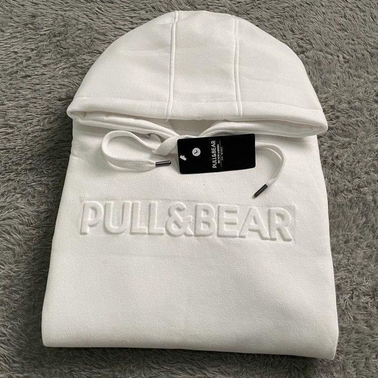 NEW Jaket Sweater Hoodie Pull and Bear Putih Premium Unisex Bahan Flece Tebal [terbaik][terlaris]