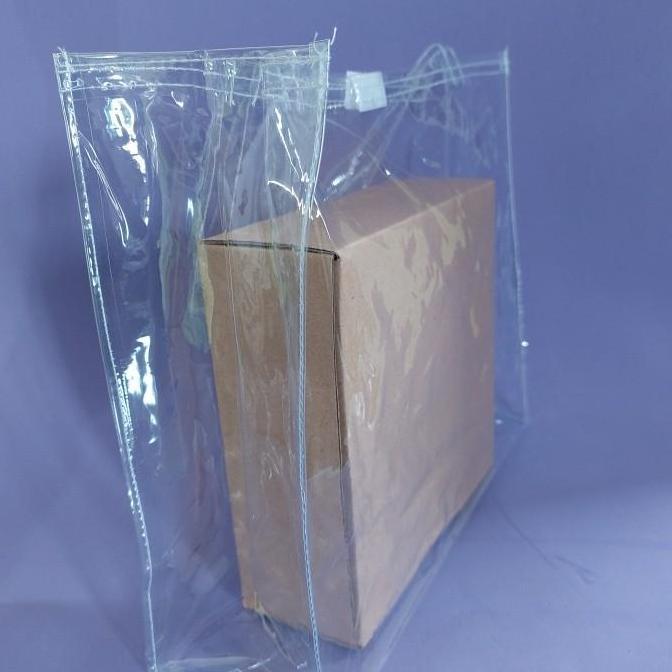 Tas Mika PVC Hampers Bening Tebal 30x10x25