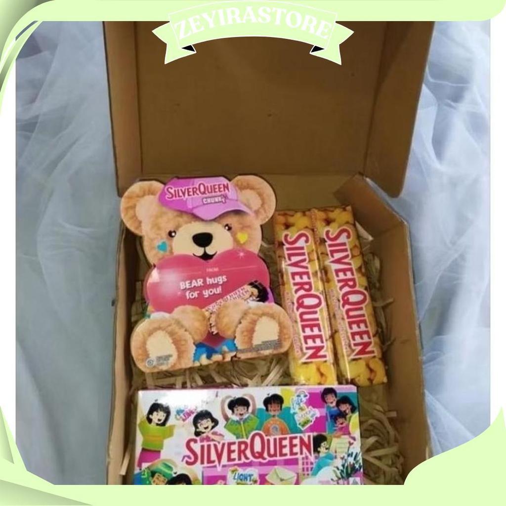Hampers Coklat Silverqueen Beruang // Buket Silverqueen Beruang Ori