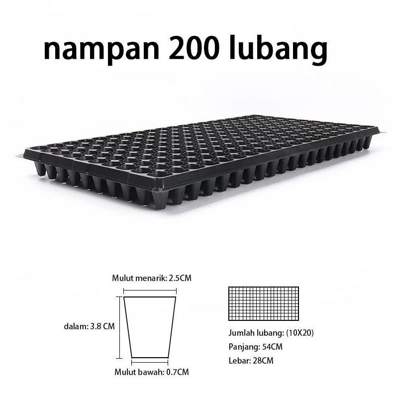 Bisa Cod 10 Pcs Tray Semai / 50 / 72 / 105 / 128 / 200 Lubang Pot Hidroponik Potray Seedling Pot Tra