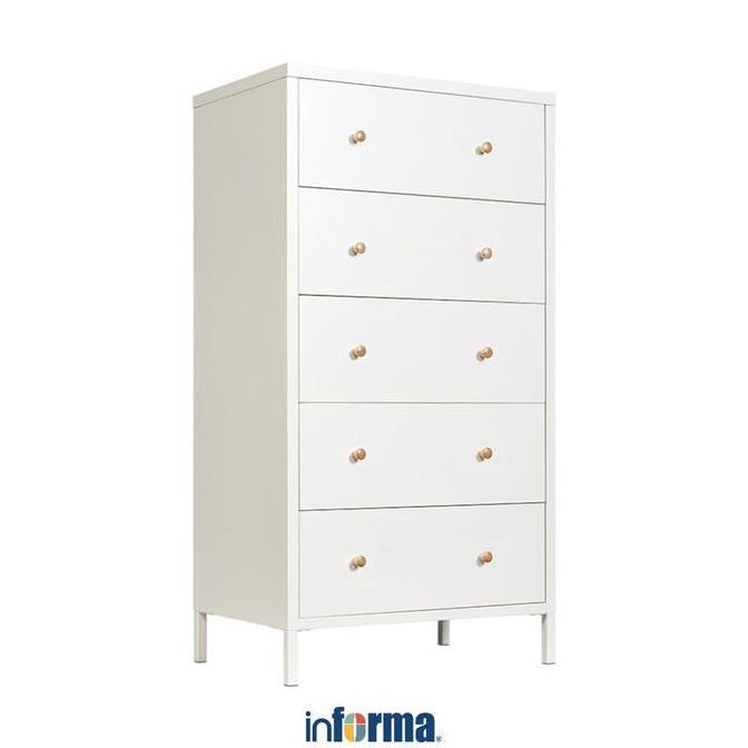 Informa Larry Laci Penyimpanan - Putih Kabinet Lemari Tempat Baju Kontainer Organizer Almari Pakaian