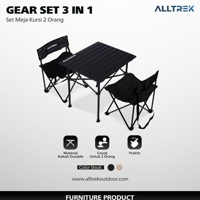 Alltrek Set Meja Kursi Camping Outdoor Gear Folding Table Chair Set