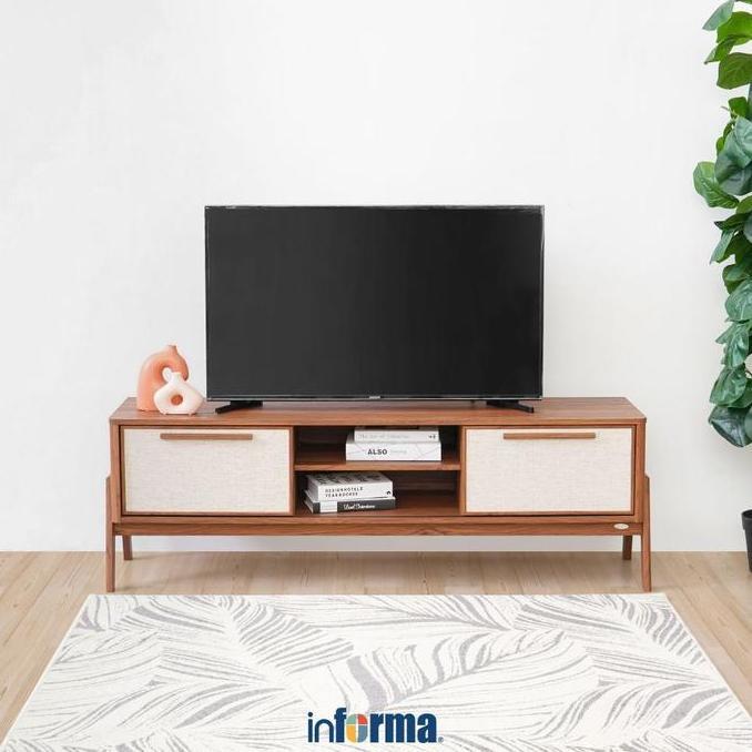 Informa Velton Rak Tv - Cokelat Walnut Meja Televisi Kabinet Tempat Panjang