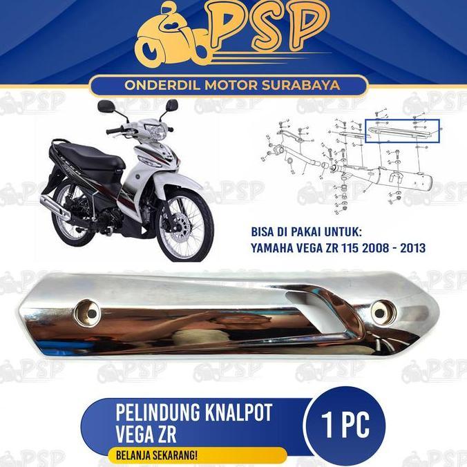 Promo Pelindung Knalpot Vega ZR (Besi) - Cover Tutup Penutup Tameng Kenalpot Yamaha Vega ZR 115 Disk