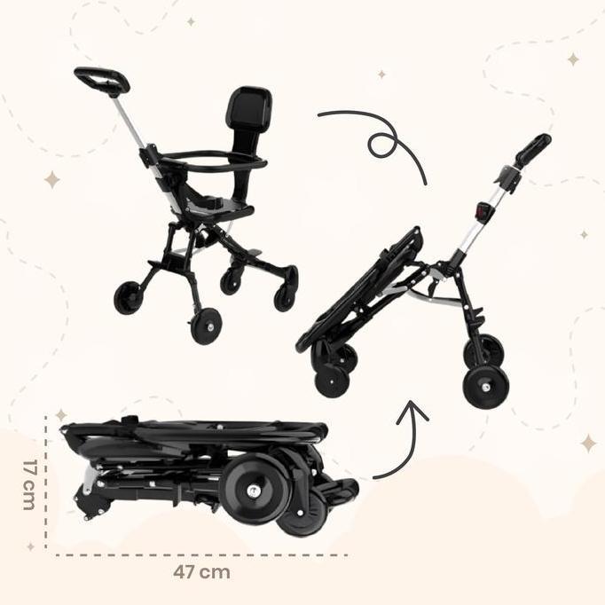 Odessa Baby Traveling Stroller Kursi Dorong Bayi Roda Empuk Allshop