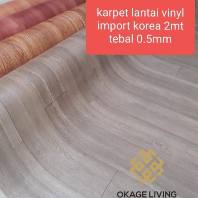 best seller - kayu abu korea - karpet lantai vinyl mewah awet kuat