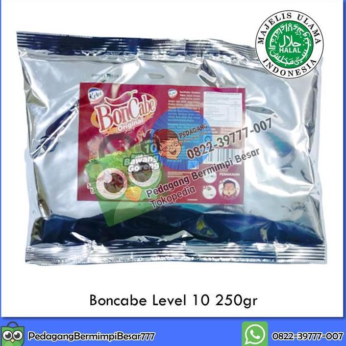 Foodtwin- Boncabe Level 10 250Gr | Bon Cabe | Cabe Bubuk | Cabai Bubuk