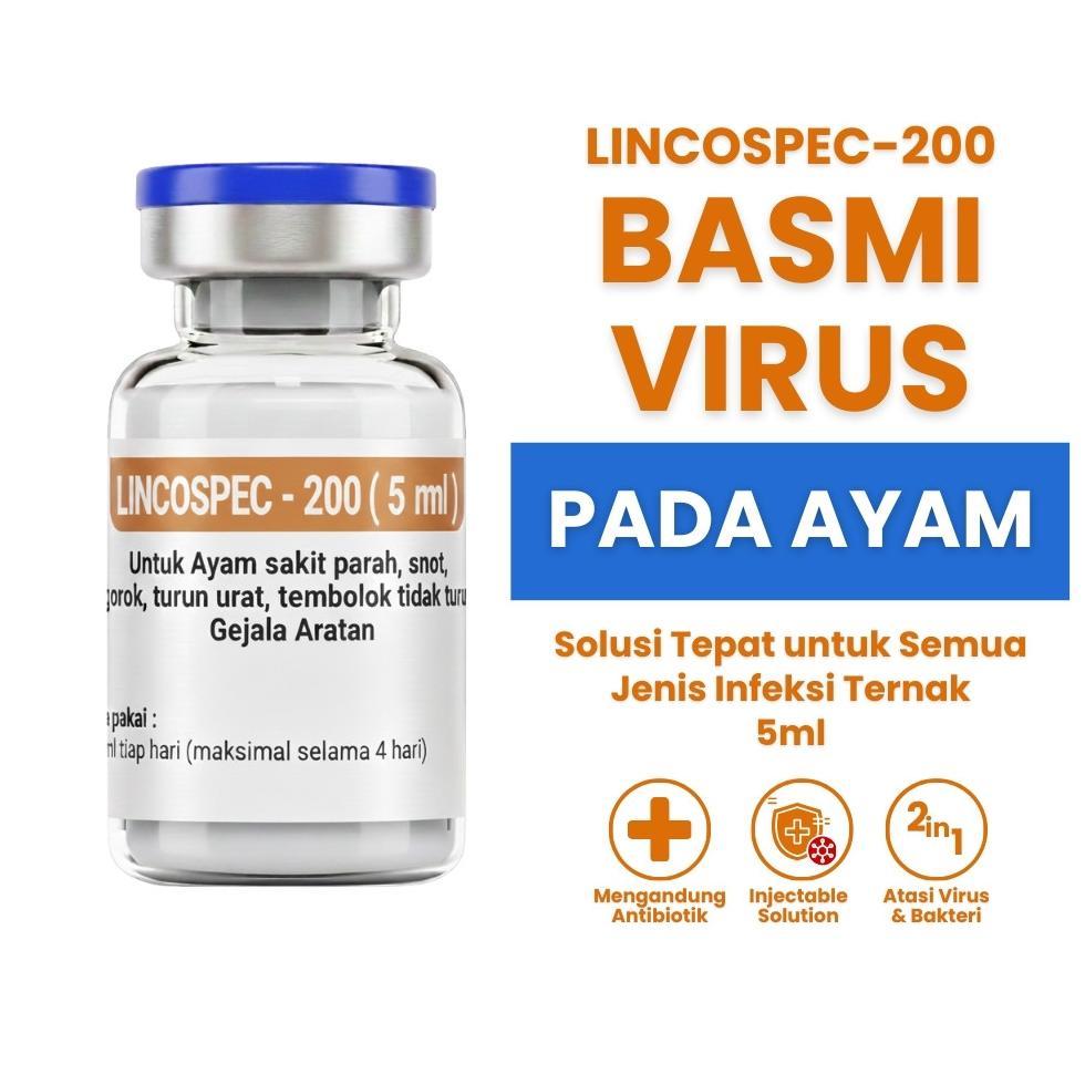 Lincospec 5 ml - Lincospec 200 5 ml ORI Untuk Ayam Sakit Apapun