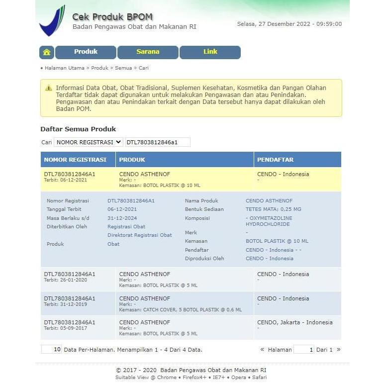 Eyex- Cendo Asthenof Minidose 0.6 Ml - Obat Tetes Mata Untuk Iritasi Ringan
