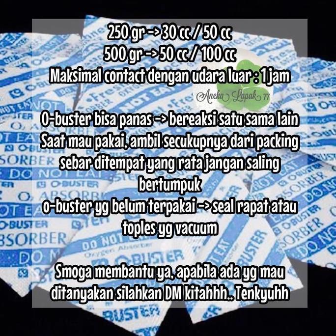 XALARA 200 pcs Oxygen Absorber O-Buster 50 cc Pengawet Makanan Grosir Murah