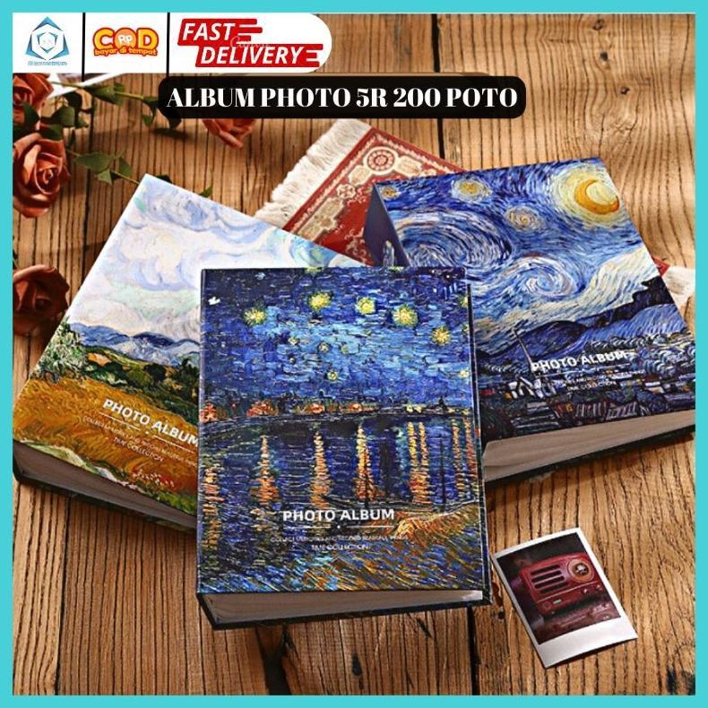 TERBARU BUKU ALBUM 5R 200 SLOT PHOTO / ALBUM 5R UKURAN  POTO 13.5 X 18.6 ALBUM KELUARGA / ALBUM POTO