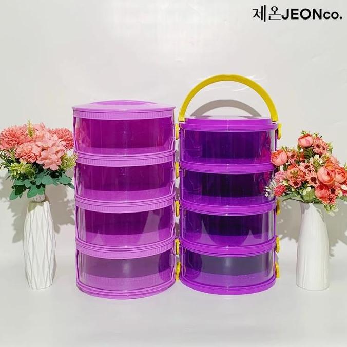 DOVLAND [COD] Tudung Saji 4 Susun Lebih Tebal FOOD GRADE Cover Multilayer Tempat Penyimpanan Makanan