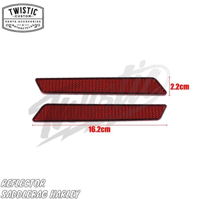 (Diskon) Reflector Reflektor Mata Kucing Saddlebag Box Samping Motor Harley Road King Touring Street