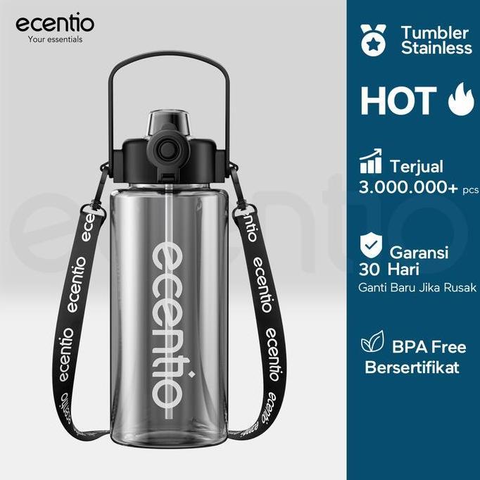 Saveme- Ecentio Botol Plastik 1100Ml Botol Minum Besar Botol Minum Olahraga Sport Botol Minum Anak C