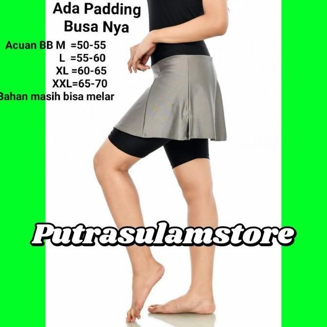 WOVLO CELANA SEPEDA ROK PENDEK4/5 PAKAIAN WANITA MODEL POLOS ROK MOTIF WARNA