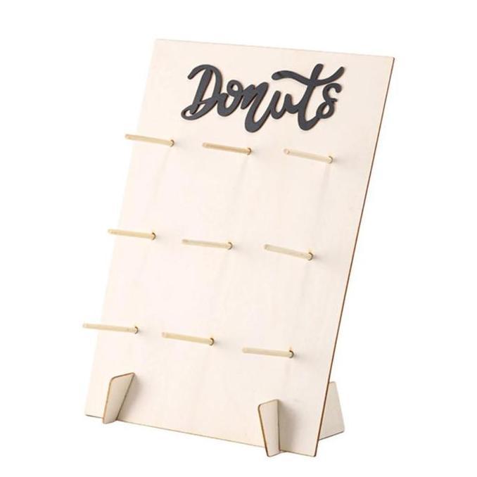LOLY Donut Stand Tempat Display Donat Kayu Rak Donat Tempat Display Donat