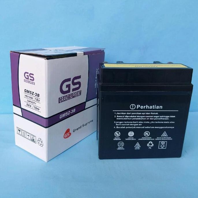 Promo AKI MOTOR HONDA SUPRA X 100CC ASTREA GRAND SUPRA FIT LEGENDA GS GM5Z-3B ACCU KERING MF Accesso