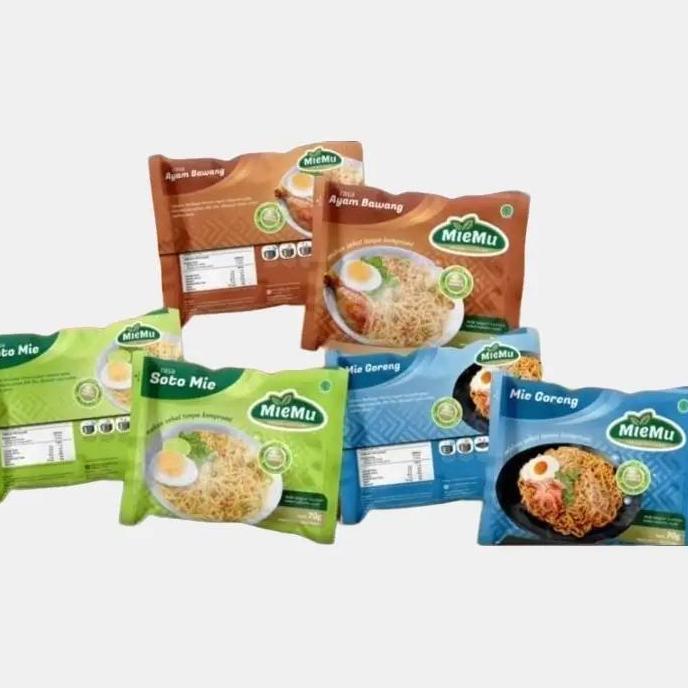 MieMU | 1 Kardus | Mie sayur | Mie sehat | Mie diet | Mie Vegan | Free gluten | 70g | 1 Kardus - isi