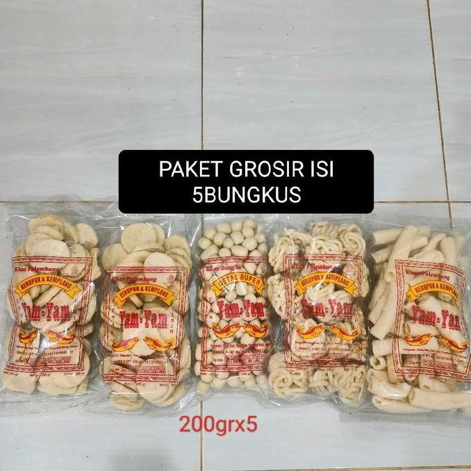HARGA PABRIK KERUPUK KEMPLANG PALEMBANG PAKET 1KG (2KCA-1GETAS-1SANGGUL-1USUS)
