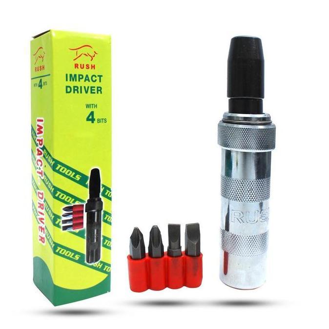 AF-AB44 RUSH OBENG KETOK SET 5PCS Obeng Getok Lengkap dengan  mata obeng full besi ready