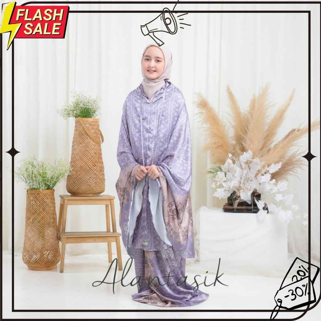 Mukena Anak 2 In 1  Armani Satin Silk  Motif Cantik Sd Kisaran 8,9,10,11,12,13 14 15 Tahun Termurah