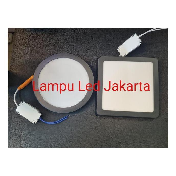 lampu outbow 12watt 12w. lampu downlight LED panel outbow body hitam terlaris