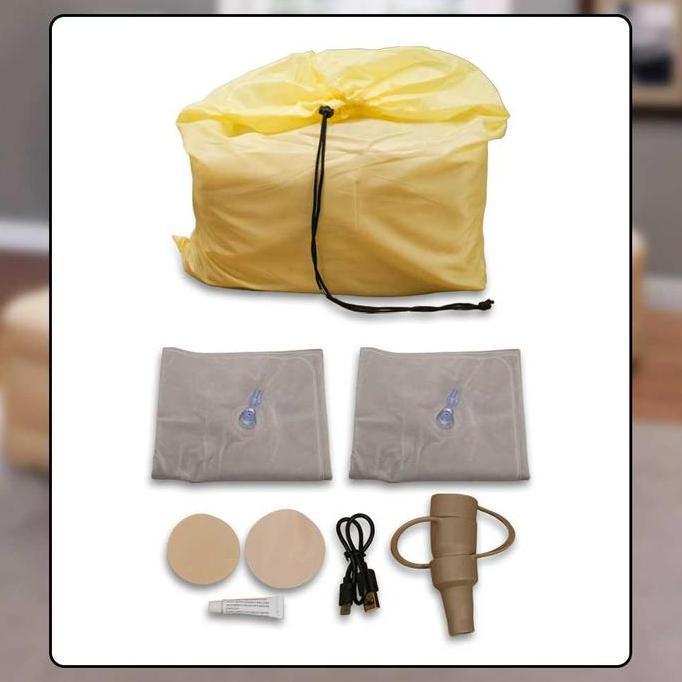 Kasur Angin Pompa Elektrik Otomatis USB Rechargeable Plus Bantal Tiup