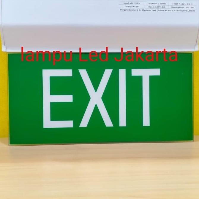 lampu emergency exit gantung. lampu exit emergency vitalite LED EXIT original