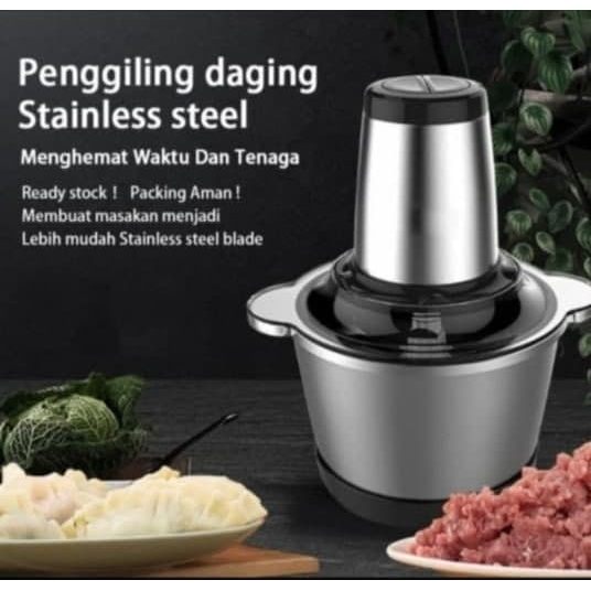 Blender Daging Stainless Jumbo Chopper Blender Elektrik Penggiling