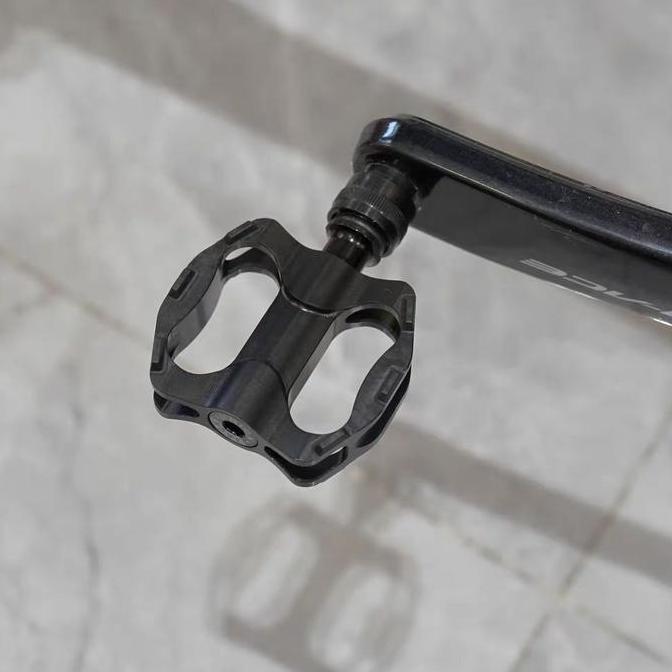 Pedal QR UNION JACK 154 gram Titanium Ringan Pedal Mini Black BromptonN