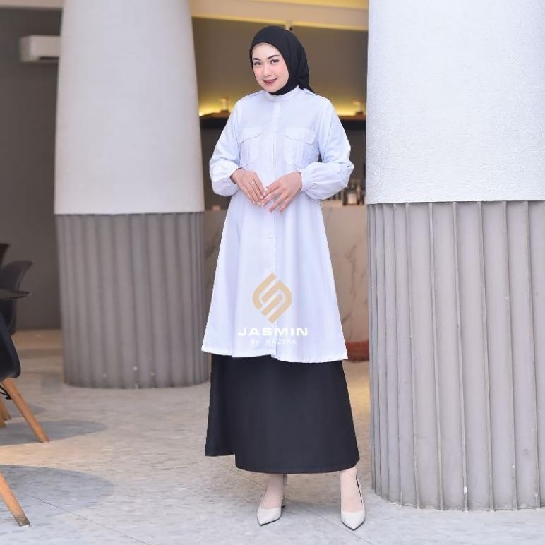 Limited Jasminbyhazira R.022. Stelan Rok Kheky, Pns, Pemda.Baju Kerja Wanita. Stelan Rok Wanita Kerj