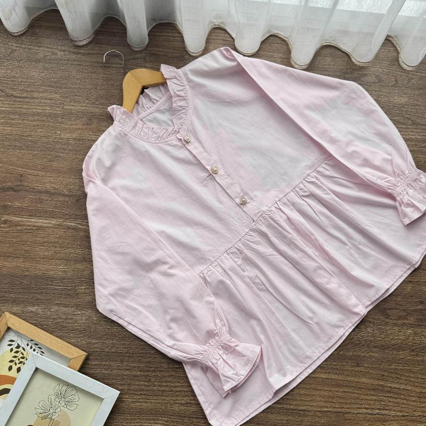 new savanna blouse wanita | blouse poplin | atasan wanita kancing gold