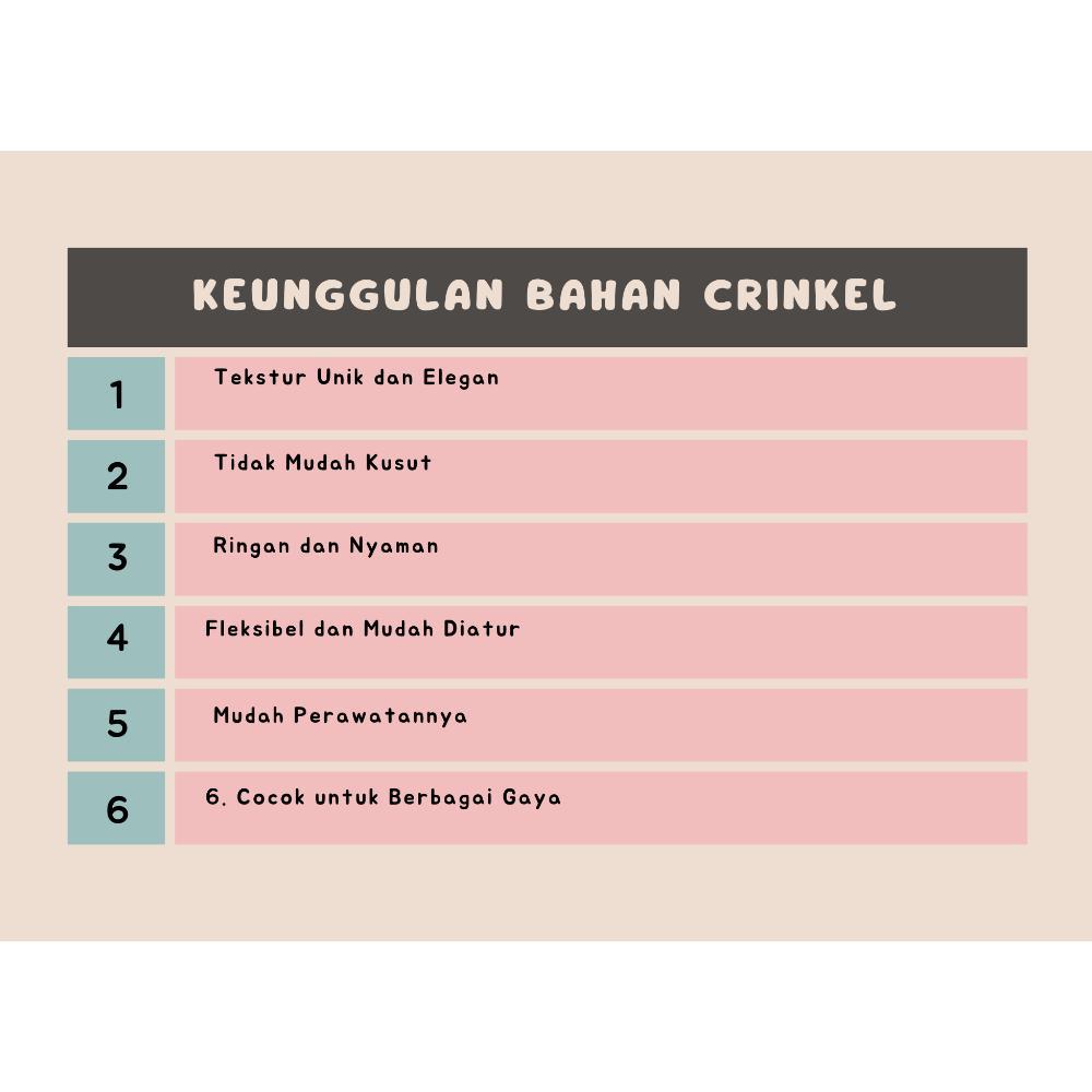 BEST SALE Setelan Crinkel Airflow Premium Adeline Set Wanita Tunik Celana Kulot Saku Kanan Kancing R