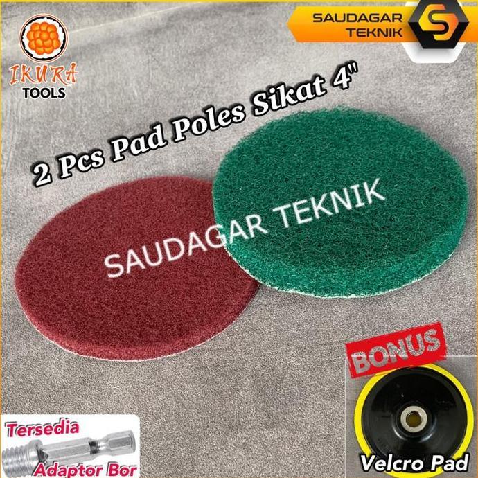 Busa Poles Sikat Lantai Tatakan Pad Polisher Sikat Velco Alat Sikat Kamar Mandi Lantai Ubin Tembok K