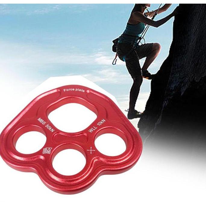 GHURDI Rigging plate / Paw Rigging Plate Descender Ring Climbing 3 Hole