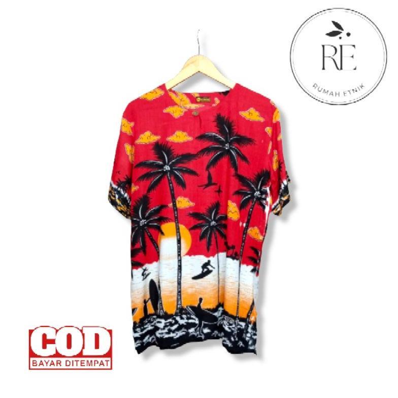 Grade Ori Baju Kaos Pantai Bali Awan/ Baju Pria Wanita/ Baju Santai/ Baju Pantai Bali