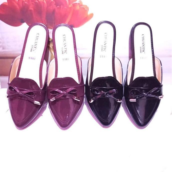 DS166 - Sepatu flatshoes TERBARU sendal spatu Casual Wanita Kekinian sandal sepatu wanita mules Moti