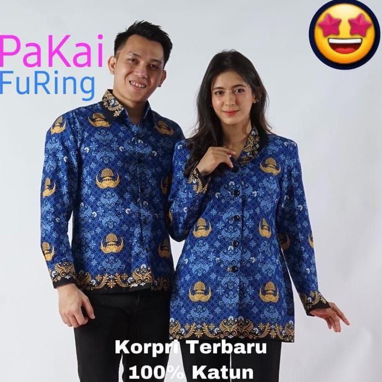 Tahan Lama !! Seragam Korpri Terbaru 2025 Kerah Hitam Full Furing // Seragam Korpri Pria Dan Wanita 