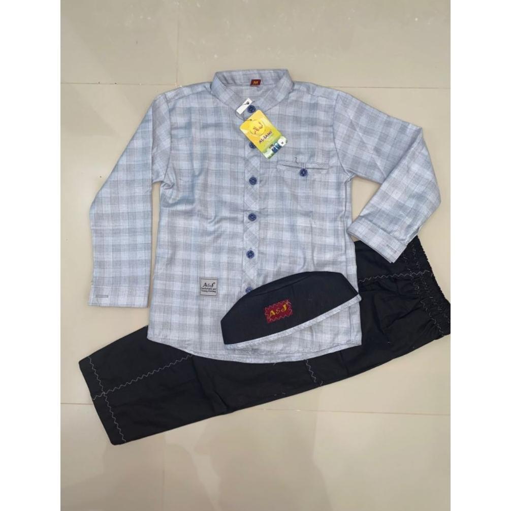 Premium Koko Anak 'Urwah A&J / Setelan Koko Anak Terbaru Salur Lengan Panjang / Koko Anak Aljami / K
