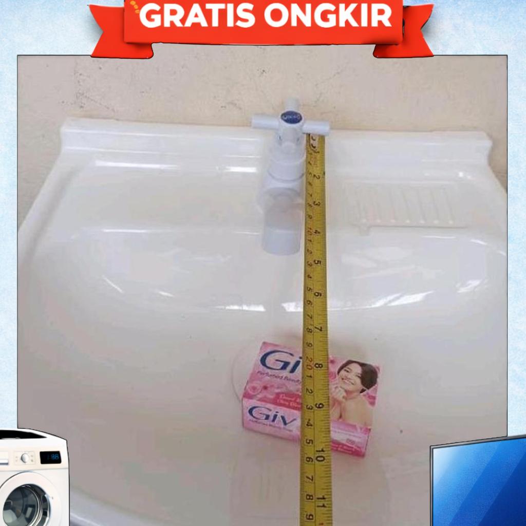 Wastafel Dinding Plastik Komplit Kran Plastik Wastafel Cuci Tangan