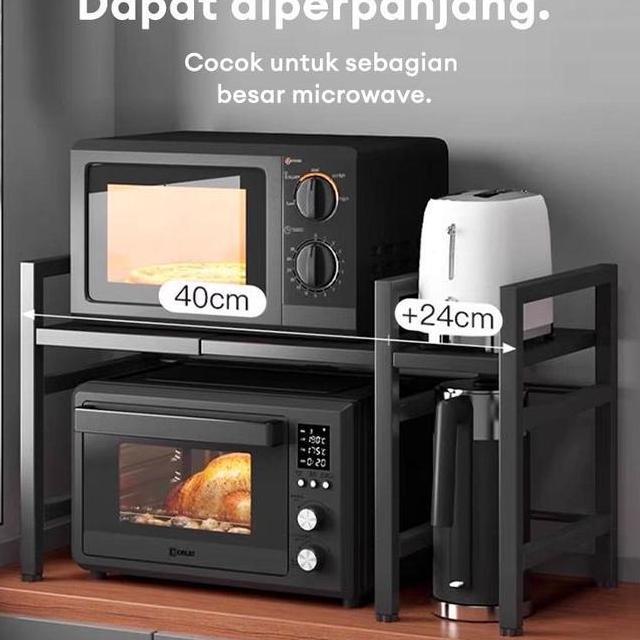 Microwave Rak Oven Rak Bumbu Dapur Rak Panci Rak Oven Untuk Dapur Rak Penyimpanan Serbaguna Dapat Di