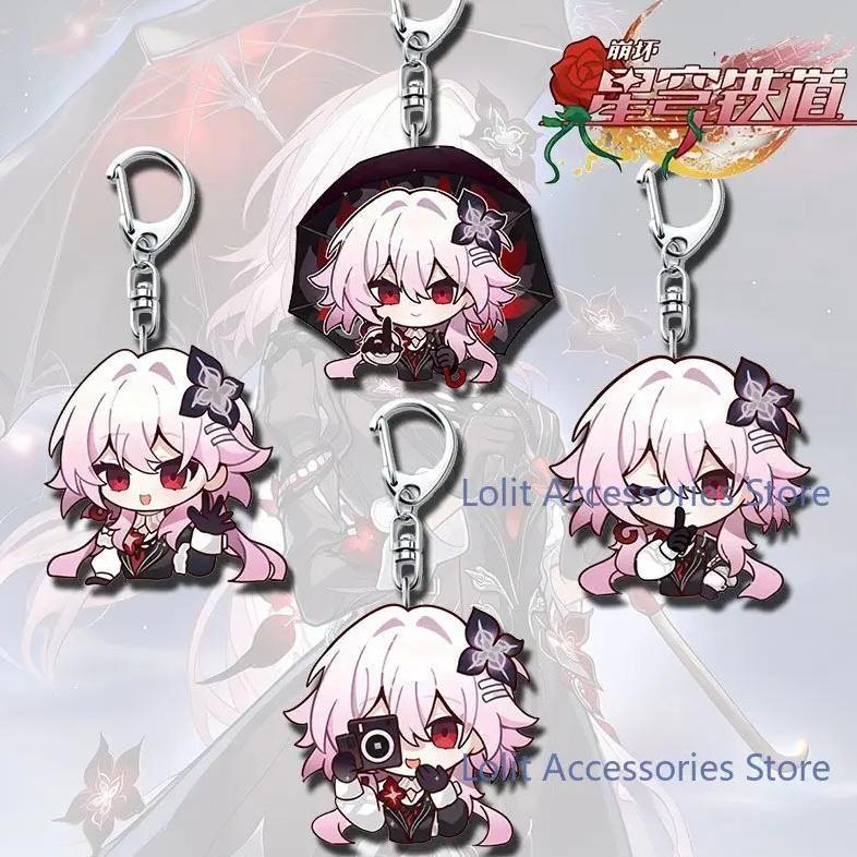 NEW Anime Honkai: Star Rail Evernight Acrylic Keychain Student Schoolbag Pendant Cosplay Pencil Case