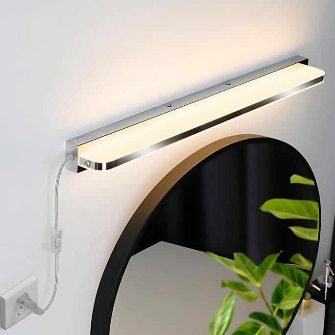 Lampu LED Cermin Kamar Mandi Tempel Dinding Panjang Stainless Steel ready