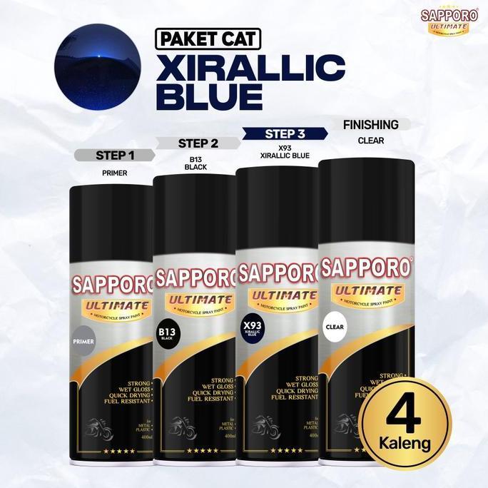 Paket Cat Xirallic Blue Sapporo Ultimate / Sapporo Spray