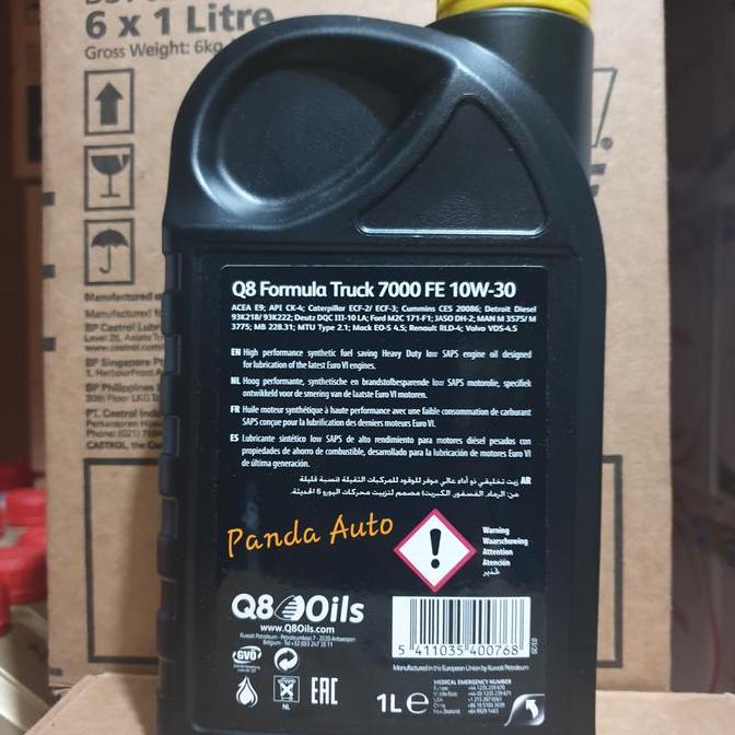 OLI Q8 7000 FE 10W 30 untuk DIESEL / TURBO DIESEL, Botol 1LTR.