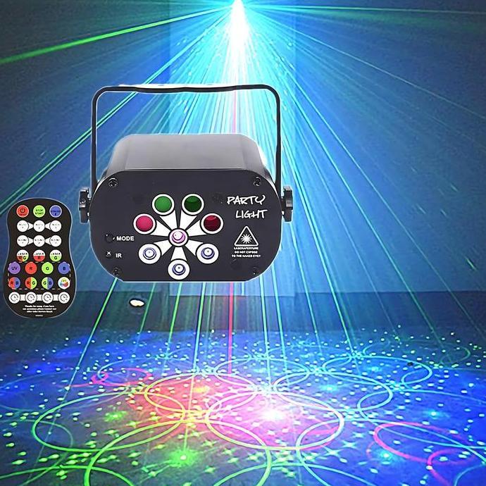 Lampu Disco LED RGB UV Proyektor Laser Lampu Panggung Laser Projector original