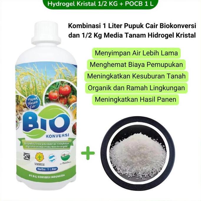 Media Tanam Hidrogel Kristal Campur Pupuk Organik Cair Biokonversi